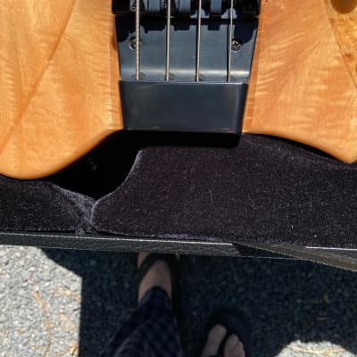 Sozo Bass 2018  Schecter Style Maple Burl.  As New, Killer 4 String Big Mojo. image 9