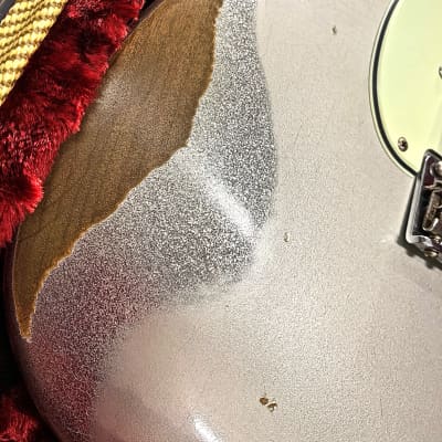Fender Custom Shop Stratocaster 59 reverse Relic AIS ov SIS 2020 Relic Aged Inca Silver over Silver image 3