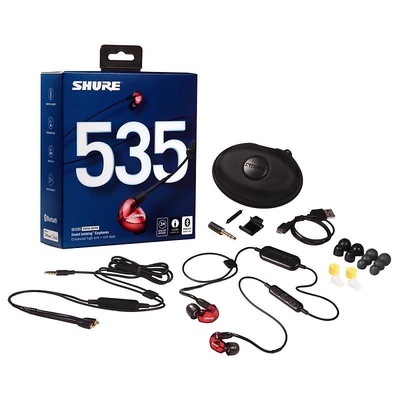 Shure SE535-BT1 Special Edition Red In-Ear Monitor Bluetooth