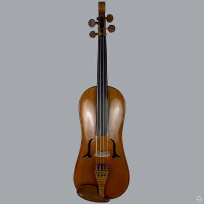 W & A. Jacot Cornerless Violin - 3/4 - Made in Neuchatel, Switzerland 1956 - w/ Case & Bow image 3