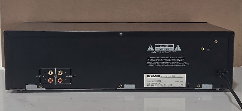 K3272【TEAK】カセットデッキ V-770（1986年発売） K3272【TEAK】カセットデッキ V-770（1986年発売） K3272【TEAK