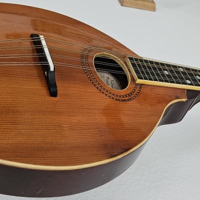1913 The Gibson A-1 Mandolin Pumpkin Top Vintage Natural Acoustic Guitar image 4