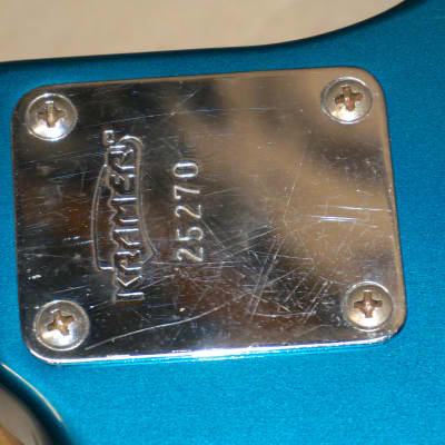 Kramer Focus 7000 Lefty Left-Handed 4-string Bass Guitar 1980s Blue - AS IS! image 11