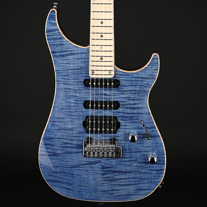 Vigier Excalibur Ultra Blues HSS, Maple in Light Sapphire with Gig Bag #220082 image 1