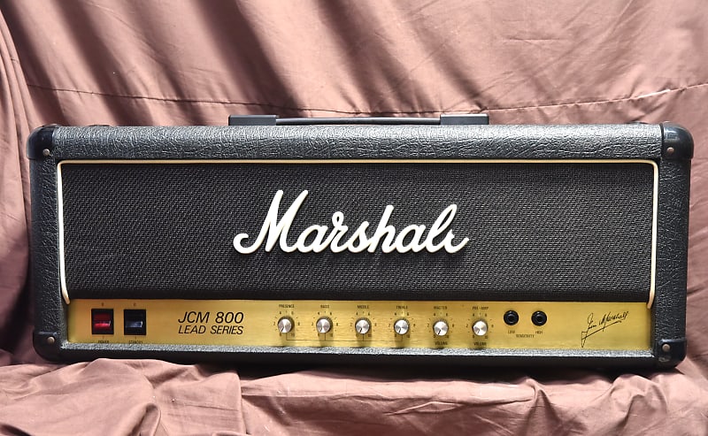 【New power tube】Marshall JCM 800 Lead Series Model 2204 50-Watt Master  Volume Mk2 Head 1988 - Black