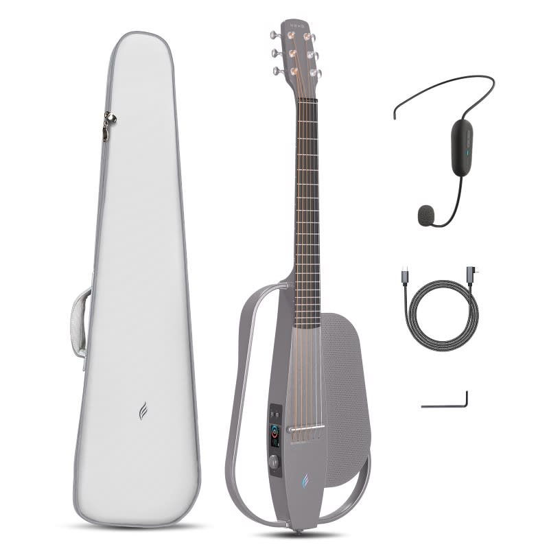 Enya 2024 NEXG SE Smart Audio Guitar (Pink) with Case and Wireless 