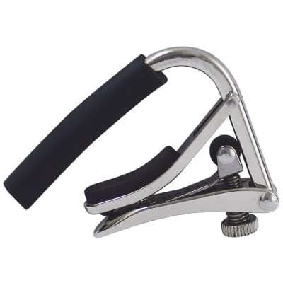 Shubb C4 Standard Capo for Electric Guitars with 7.25" Radius Fretboards, Polished Nickel image 1