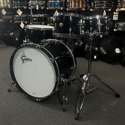 Gretsch USA Custom 10/12/16/22" Drum Set Kit in Black Nitron image 4