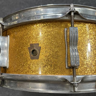Vintage 60's Ludwig Hollywood Outfit 12/12/16/22" Drum Set Kit with matching 14" Jazz Fest Snare in Sparkling Gold Pearl image 20