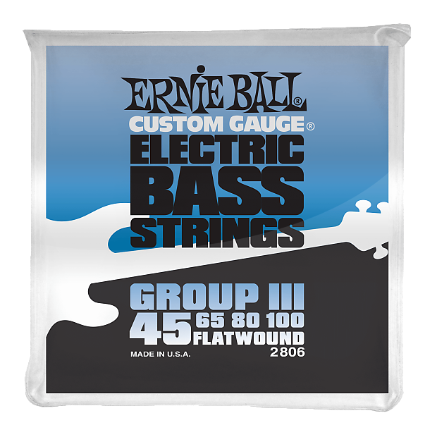 Ernie Ball 2806 Flatwound Group III Electric Bass Strings (45-100) image 1