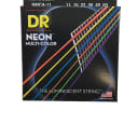 DR NMCA-11 NEON Hi-Def Coated Acoustic Guitar Strings -  (11-50) Multi-Colored