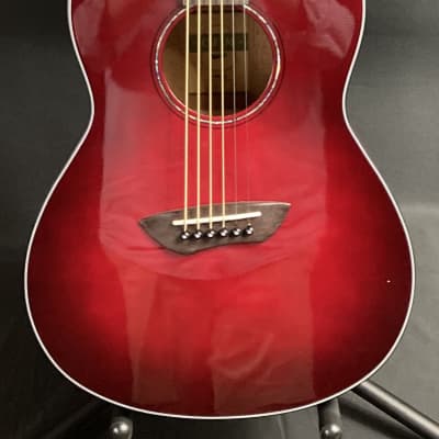 Yamaha CSF1MCRB Parlor Acoustic-Electric Guitar Crimson Red Burst w/ Gig Bag image 1