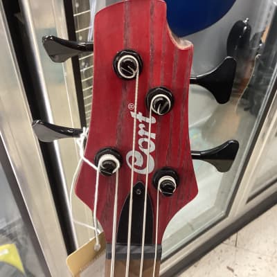Cort B4ELEMENTOPBR Artisan Series B4 Element Bass Guitar. Open Pore Burgandy Red image 4