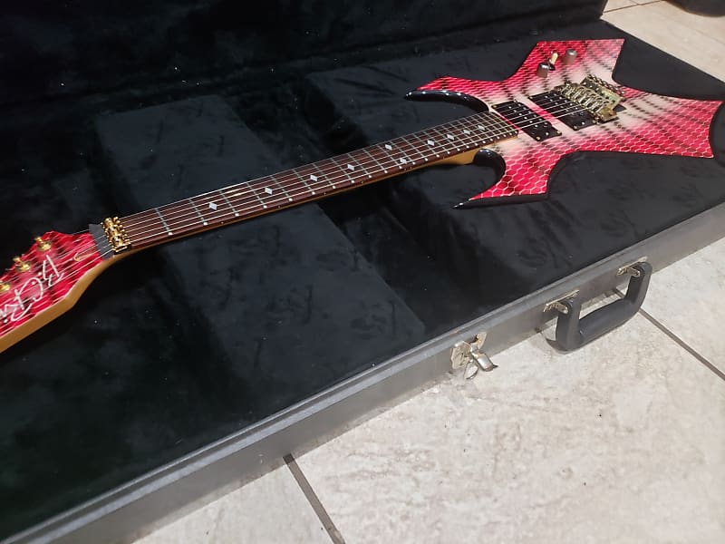 BC Rich Warlock 1989 Pink Snakeskin w/Hard Case | Reverb