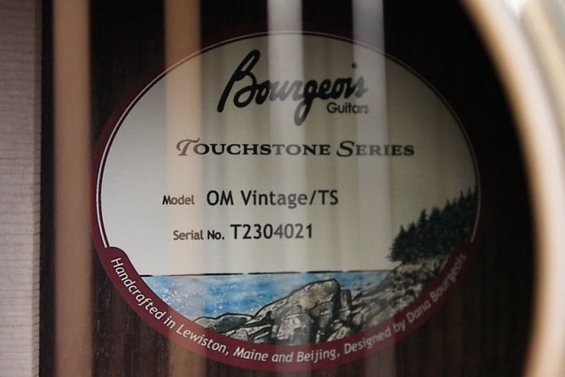 Bourgeois Touchstone Series OM Vintage/TS Acoustic Guitar, Natural