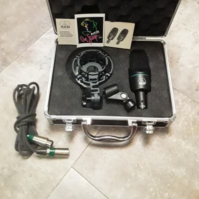 *Rare* Vintage 90's Era AKG Mic with Stand Clip, Shockmount, Case & Cable - (Never Used/100% Mint) image 1