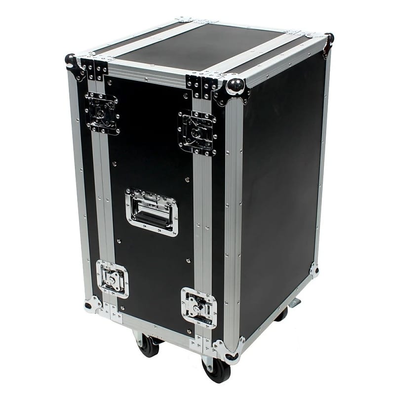 OSP RC16U-12 16 Space ATA Road Case Effects Rack w/Casters image 1