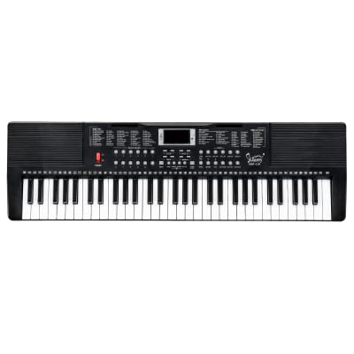 Glarry EP-110 61 Key Keyboard with Piano Stand, Piano Bench, Built In Speakers, Headphone, Microphone, Music Rest, LED Screen, 3 Teaching Modes for Beginners 2020s - Black image 12