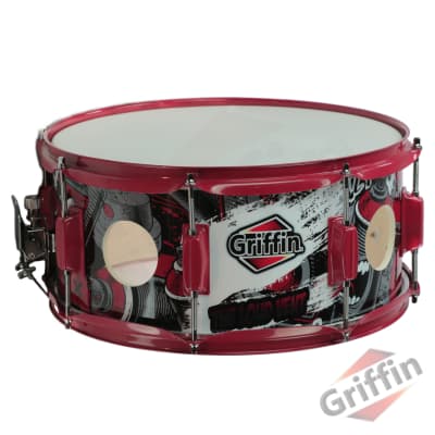 Birch Wood Shell Snare Drum GRIFFIN 14”x6.5 Oversize Large 2.5” Vents Percussion image 1