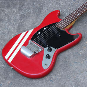 1970's Tomson Splendor Series Mustang Electric Guitar (Red