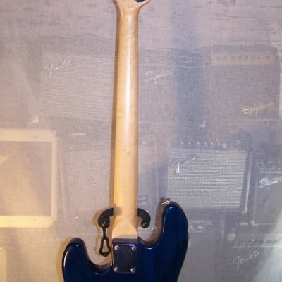 Unbranded "P" Bass Style Guitar, 2000s, Transparent Blue Finish image 7