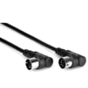 Hosa MID-310RR Right-Angle MIDI Cable Right-Angle 5-Pin DIN to Same, 10-Feet