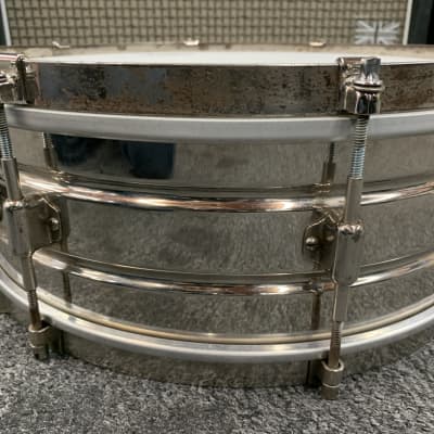 Leedy Utility Snare Drum 5x14 30's Nickel Over Brass image 4