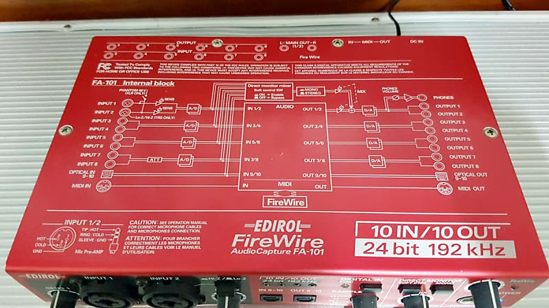 Roland FA-101 FireWire Audio Interface 10x10 I/O 24-bit/192