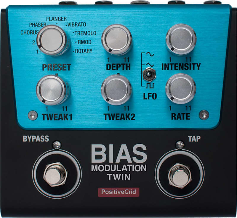 Positive Grid BIAS Modulation Twin 2-Button Customizable Effects Pedal image 1