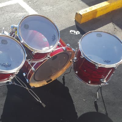 New Mapex 4pc shell pack -Mapex Saturn V Studioease 2018 Red Strata Pearl Custom Wrap  - Awesome! image 6