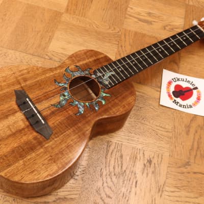 G String Custom Sun Inlay Curly Koa Tenor w/ Ebony Bridge and Fretboard # 4847 - Free World Shipping