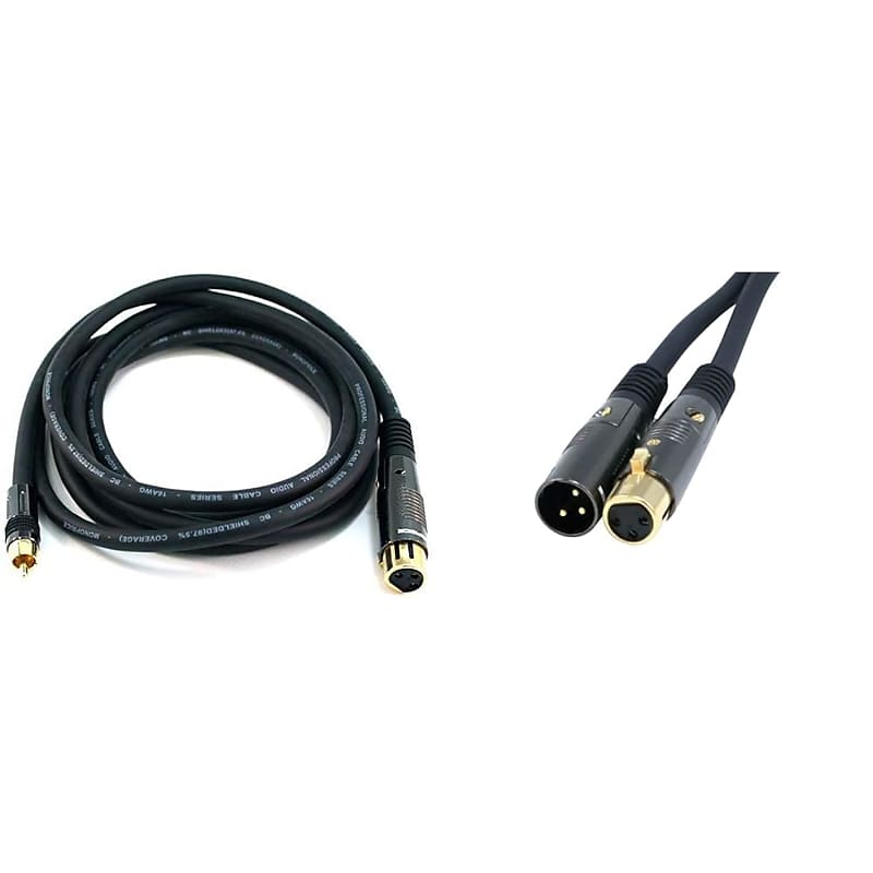 Unbalanced Dual RCA Male to XLR Female Audio Cable