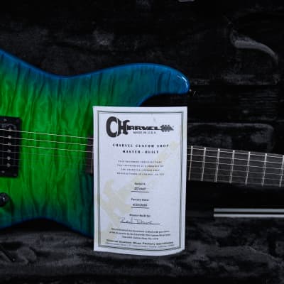 Charvel USA Custom Shop San Dimas Master Built by “Red” Dave Nichols for Namm #403 Quilted Maple Top Green Blue Burst 2024 w/OHSC image 13