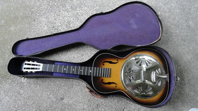 Vintage 1936 Original Regal Dobro Resonator Guitar w Original Case image 1
