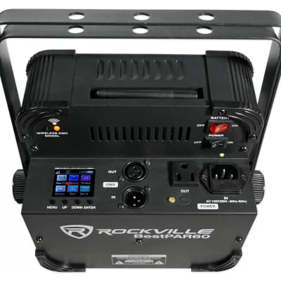 Rockville RGBWA+UV Battery Powered Wireless Wash Par DJ Up Light+Chauvet Cable image 10