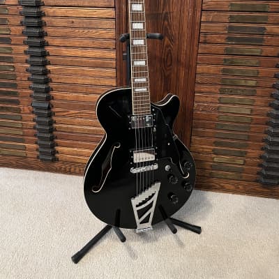 D'Angelico Premier SS Semi-Hollowbody Electric Guitar Purchased New in 2018 - Black image 1