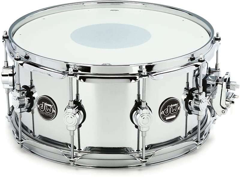 DW Performance Series Steel Snare Drum - 6.5 x 14 inch - Polished (2-pack) Bundle image 1