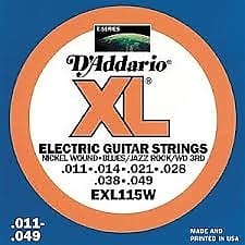 D'Addario XL115W Electric Guitar Strings - Wound 3rd image 1