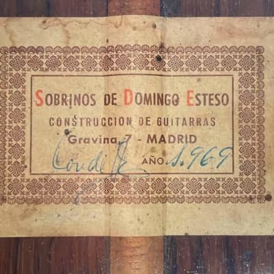 Hermanos Conde (Sobrinos de Domingo Esteso) 1969 made by Faustino Conde - furious sounding guitar - check video! image 12