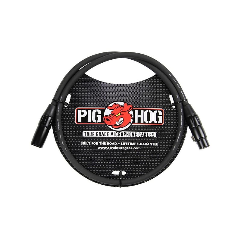 Lifetime Warranty Pig Hog 3' 8mm XLR Microphone Cable, PHM3, image 1