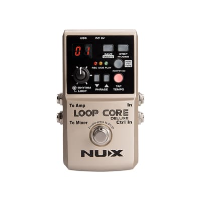 Nux Loop Core Deluxe Looper Guitar Effects Pedal + Dual Footswitch image 1