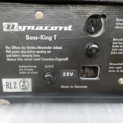 Vintage Dynacord Bass KING T RARE Valve Amplifier Great Bass Guitar Amp 1970's image 6