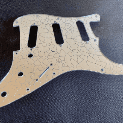 Van Dyke-Harms Stratocaster Mirror Pickguard, Cracked Mirror, Single, Many Configuration Options image 2