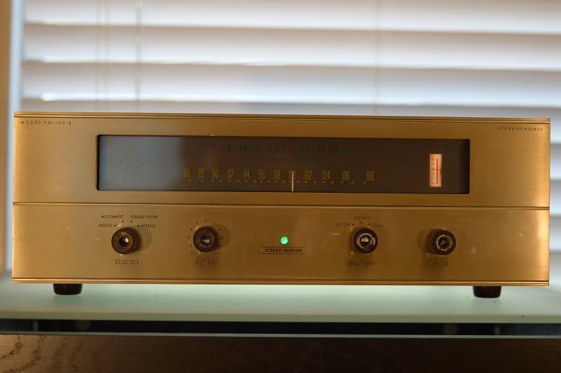 1962 Fisher FM-100B &quot;Golden Cascode&quot; Tube FM Tuner  			