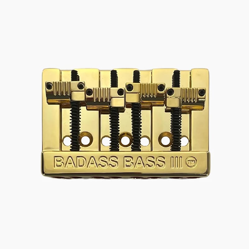 Leo Quan Badass Bass III Bass Bridge, Grooved Saddles GOLD Reverb