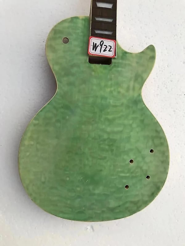 Quilted Maple Top Green Les Paul LP Style Guitar Body and | Reverb