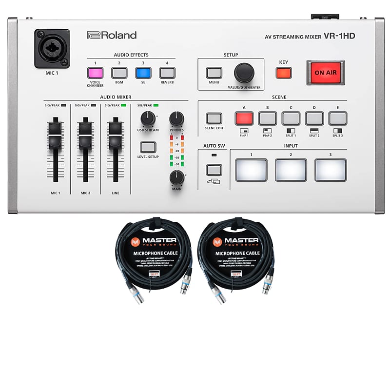 Roland VR-1HD - AV Streaming Mixer, 3 HDMI Inputs, 2 Mic Inputs w