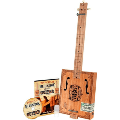 Hinkler Electric Blues Box Slide Guitar Kit with Guitar, Slide, Book, DVD Natural for sale