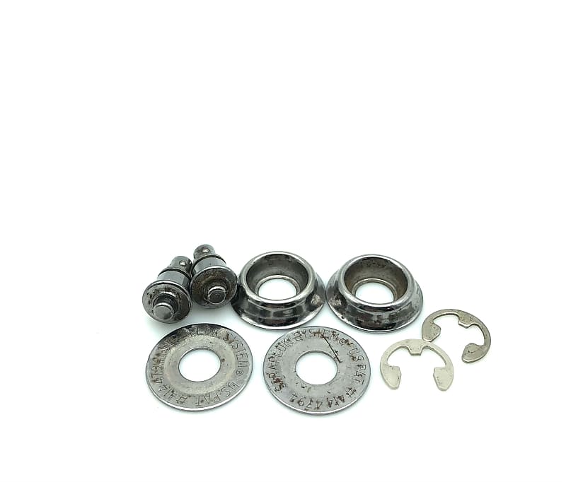 Dunlop Strap Security Locks Loks Worn Chrome Reverb