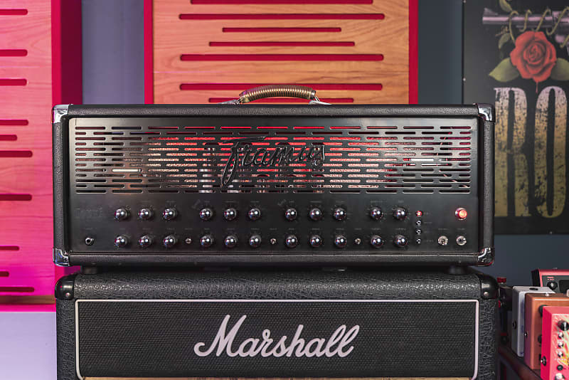Framus Cobra 3 Channel 100 Watt Guitar Amp Head w modded black panel and modded Serial Loop Effect